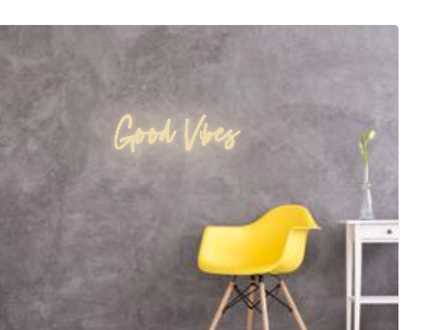 Custom text: Good Vibes